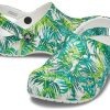Crocs 4 Printing Outdoor Flat Heel Beach Sports Weiß Grün Sandalen „Weiß Grün“ 206230-1C8