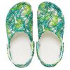 Crocs 4 Printing Outdoor Flat Heel Beach Sports Weiß Grün Sandalen „Weiß Grün“ 206230-1C8
