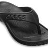 Crocs Baya Flache Flip-Flops Schwarz 11999-001