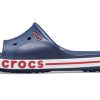 Crocs Bayaband Clog Blau Weiß Rot Unisex Hausschuhe 205392-4CC