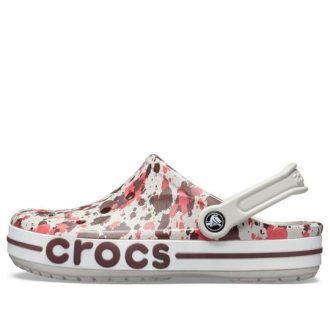 Crocs Bayaband Printed Classic Clogs „Weiß Braun Rot“ 205840-1CD