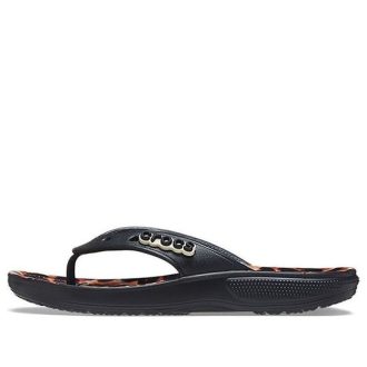 Crocs Classic Animal Flip-Flops Unisex Leopardenmuster „Black Leopard“ 207872-0CU Crocs Classic Animal Flip-Flops Unisex Leopardenmuster „Black Leopard“ 207872-0CU