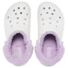 Crocs Classic Baya Lined Fuzz-Strap Clog „White Lila“ 206633-577