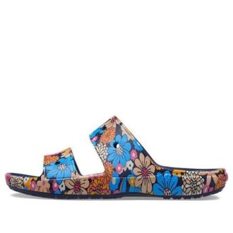 Crocs Classic Crocs Retro Floral Sandalen „Blau Multi“ 208975-4HQ