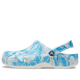 Crocs Classic Duke Print Clogs „Blau Weiß“ 210003-4OX