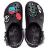 Crocs Classic Feel The Positivity Lässige Unisex-Sandalen in Schwarz 207571-001