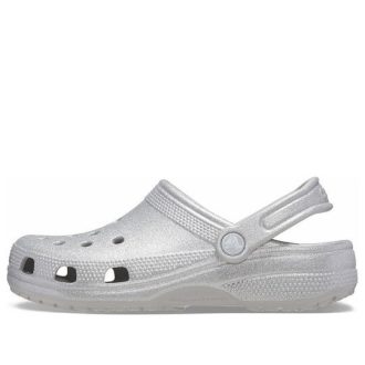 Crocs Classic Glitter Clogs „Silber“ 205942-0IC