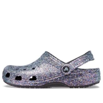 Crocs Classic Glitter Clogs „Silber Multi“ 205942-0C4