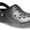 Crocs Classic Glitter Lined Clogs „Schwarz Silber“ 205842-067