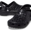 Crocs Classic Metallic Crocskin Clogs „Schwarz“ 209093-040