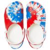 Crocs Classic Pattern Verschleißfeste, rutschfeste Sport-Sandalen für Unisex, Weiß, Blau, Rot, „White Blue Red“ 205453-928