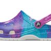 Crocs Classic Pattern Weiß-Lila Sandalen „Weiß-Lila“ 206565-14N