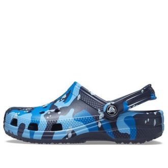 Crocs Classic Printed Camo Clogs „Blau Marineblau“ 206454-4HQ