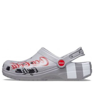 Crocs Coca Cola x Crocs Crossover Light X Outdoor Flacher Absatz Casual Sports Unisex Graue Sandalen 207220-030 Crocs Coca Cola x Crocs Crossover Light X Outdoor Flacher Absatz Casual Sports Unisex Graue Sandalen 207220-030