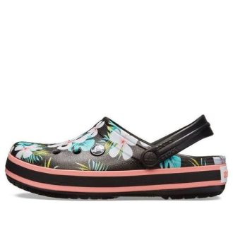 Crocs Crocband Seasonal Graphic Clogs „Schwarz Weiß Pink“ 205579-0CV