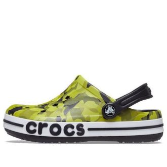 Crocs (GS) Bayaband Bubble Camo Clogs „Grün Schwarz“ 207807-0C4