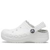 Crocs (GS) Classic Clog Stay Warm Lightweight Weiß Grau Sandalen „White Light Gray“ 205977-11H