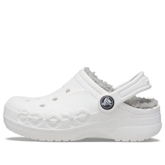Crocs (GS) Classic Clog Stay Warm Lightweight Weiß Grau Sandalen „White Light Gray“ 205977-11H