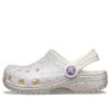 Crocs (GS) Classic Glitter Clogs „Silberweiß“ 205441-159
