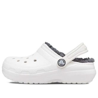 Crocs (GS) Classic Lined Clogs „Weiß Grau“ 207009-10M