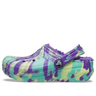 Crocs (GS) Classic Lined Marbled Clogs „Neon Purple Multi“ 207238-573 Crocs (GS) Classic Lined Marbled Clogs „Neon Purple Multi“ 207238-573