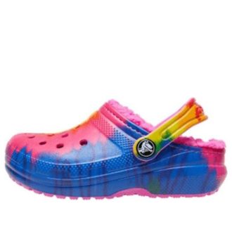 Crocs (GS) Classic Lined TieDye Graphic Clogs „Blau Pink“ 206683-6RW Crocs (GS) Classic Lined TieDye Graphic Clogs „Blau Pink“ 206683-6RW