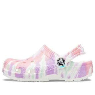 Crocs (GS) Classic Tie-Dye Graphic Clogs „Weiß Multi“ 205451-6SN