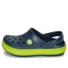 Crocs (GS) Crocband Clogs mit Ausschnittdetail und runder Zehenpartie „Marinegrün“ 204537-4K6