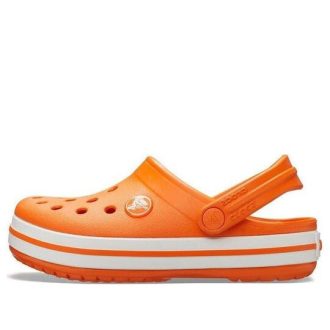 Crocs (GS) Crocband Clogs „Orange Weiß“ 204537-810