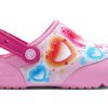 Crocs (GS) Fun Lab Heart Lights Clogs „Pink Blau“ 205648-6I2