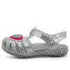 Crocs (GS) Isabella Glitter Flache Sandalen „Grau Silber“ 205038-040