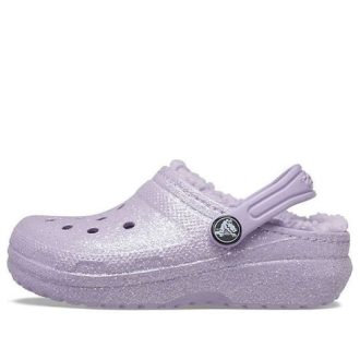 Crocs (GS) Kinderschuhe Classic Glitter Lined Clogs „Lila“ 205937-530