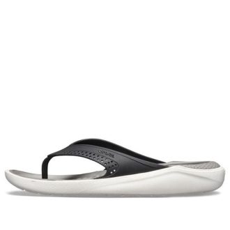 Crocs LiteRide Beach Flip-Flops Schwarz Grau „Black Grey“ 205182-05M