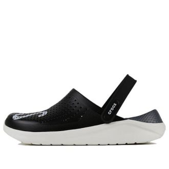 Crocs LiteRide LOGO Crocs Hollow Out Unisex Schwarze Sandalen „Schwarz Weiß“ 205893-066