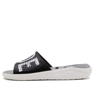 Crocs LiteRide LOGO Unisex Schwarze Hausschuhe „Schwarz Weiß“ 205562-066