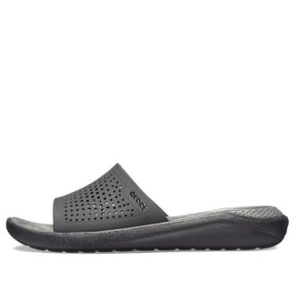 Crocs LiteRide Schwarz Grau Sandalen „Black Grey“ 205183-0DD