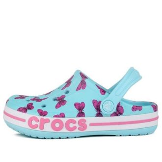 Crocs (PS) 4 Printing Outdoor Flache Ferse Strand Sport Blau Sandalen 206178-4O9 Crocs (PS) 4 Printing Outdoor Flache Ferse Strand Sport Blau Sandalen 206178-4O9