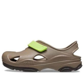 Crocs (PS) All Terrain Fisherman Sandalen „Beige Grün“ 208351-260
