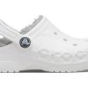 Crocs (PS) Classic Baya gefütterter Clog „Weiß Grau“ 207500-11H
