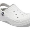 Crocs (PS) Classic Baya gefütterter Clog „Weiß Grau“ 207500-11H