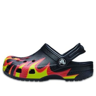 Crocs (PS) Classic Flame Broiled Clog „Schwarz Rot Grün“ 206629-0X9