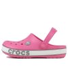 Crocs (PS) Crocband Bold Logo Outdoor Flacher Absatz Minimalistische Sport-Sandalen in Rosa 206022-65Y Crocs (PS) Crocband Bold Logo Outdoor Flacher Absatz Minimalistische Sport-Sandalen in Rosa 206022-65Y