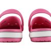 Crocs (PS) Crocband Bold Logo Outdoor Flacher Absatz Minimalistische Sport-Sandalen in Rosa 206022-65Y Crocs (PS) Crocband Bold Logo Outdoor Flacher Absatz Minimalistische Sport-Sandalen in Rosa 206022-65Y