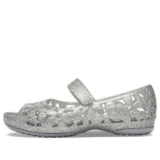 Crocs (PS) Isabella Flower Flat „Silber“ 205461-040