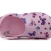 Crocs (PS) Klassische Clogs mit Schmetterlingsmuster, für draußen, flacher Absatz, Sport-Sandalen in Rosa, 206414-6GD