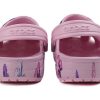 Crocs (PS) Klassische Clogs mit Schmetterlingsmuster, für draußen, flacher Absatz, Sport-Sandalen in Rosa, 206414-6GD