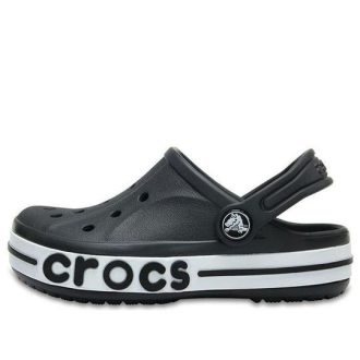 Crocs (PS) Kleine Crocs Outdoor Flacher Absatz Strandsport Schwarz Weiß Sandalen „Black White“ 205100-001