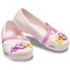 Crocs (PS) Lina Charm Flat Flowers Blassrosa Sandalen 205529-6PI Crocs (PS) Lina Charm Flat Flowers Blassrosa Sandalen 205529-6PI
