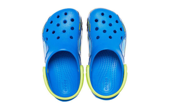 Crocs (PS) Lustiges Muster Flacher Absatz Sport Blau Sandalen 207074-4JL Crocs (PS) Lustiges Muster Flacher Absatz Sport Blau Sandalen 207074-4JL