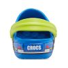 Crocs (PS) Lustiges Muster Flacher Absatz Sport Blau Sandalen 207074-4JL Crocs (PS) Lustiges Muster Flacher Absatz Sport Blau Sandalen 207074-4JL